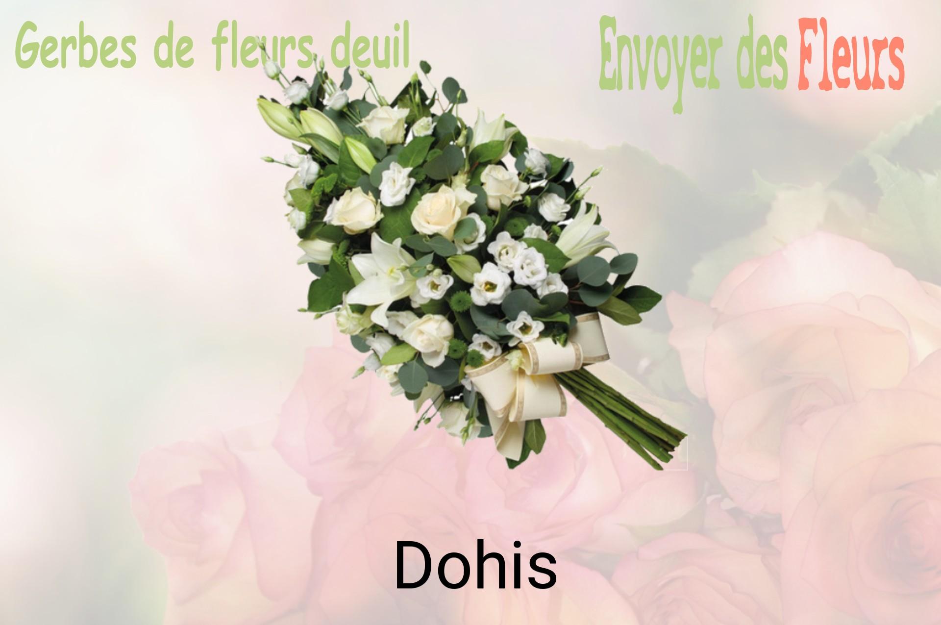Gerbe de fleurs de deuil livrée à Dohis